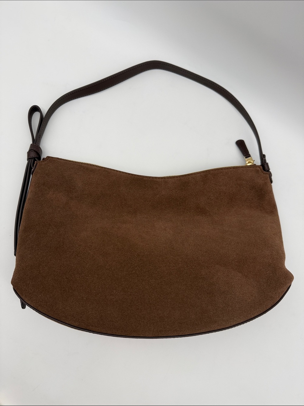 Kate Spade Loop Suede Large Shoulder Bag Hot Fudge Brown - Picture 3 of 16